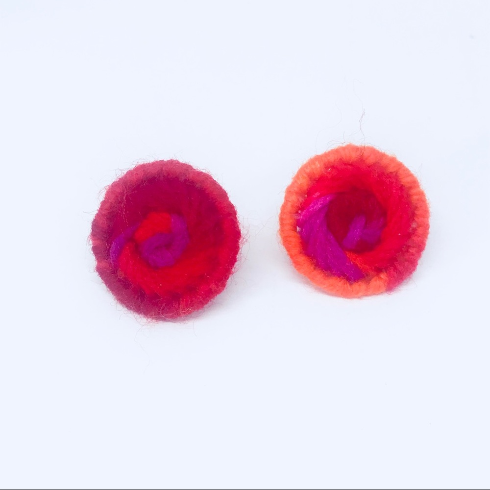 Ray of Sunshine Button Stud Earrings